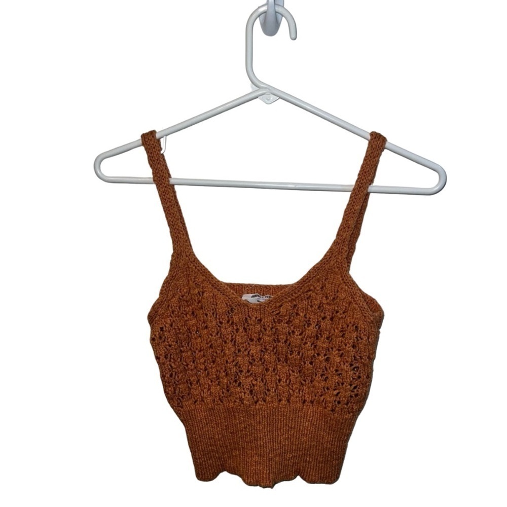 Double Zero Crochet Knit Crop Top – Spice/Small